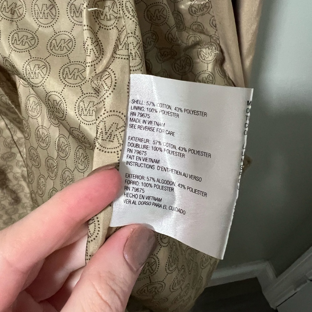 Michael Michael Kors Tan Trench Raincoat - Picture 7 of 9
